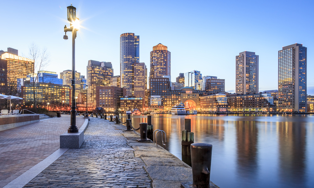 view of water and buildings in Boston City